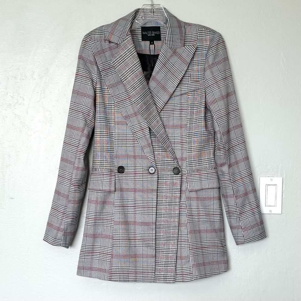Walter Baker Saundra Plaid Blazer Jacket Size S